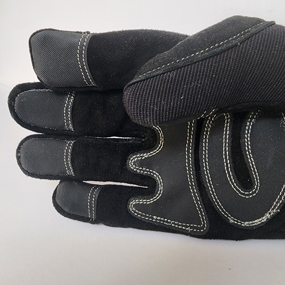 RefrigiWear HydroGuard Waterproof Insulated Leather Palm Work Gloves Black NEW - Picture 3 of 9